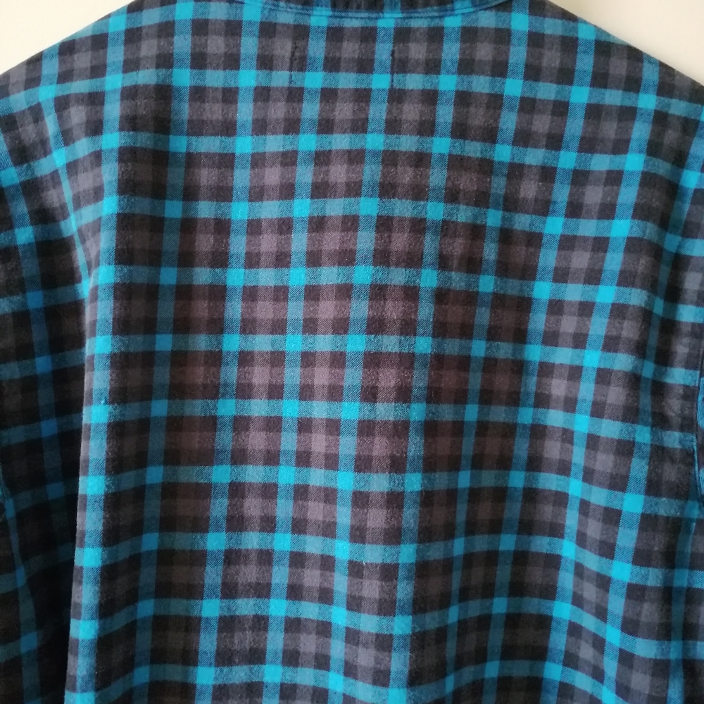 Nomis Flannel Blue Black Grey Large - Picture 11 of 11